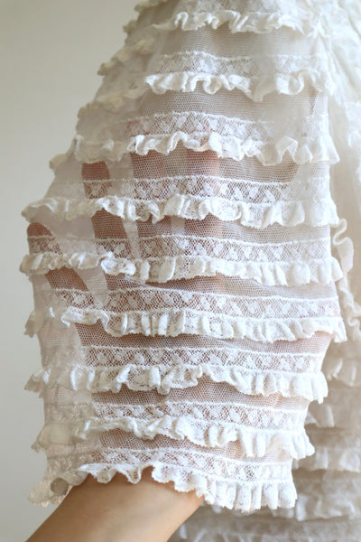 1910s Ruffled Lace Bolero