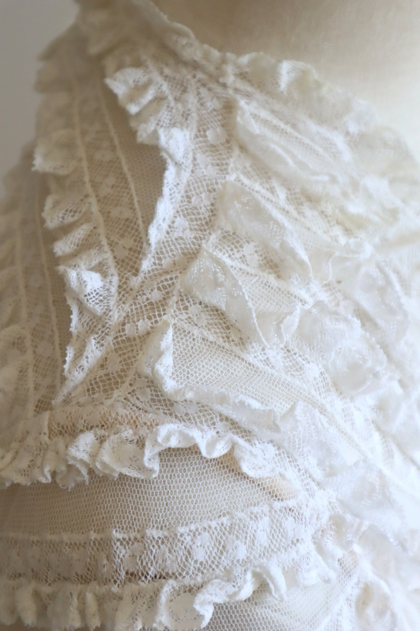 1910s Ruffled Lace Bolero