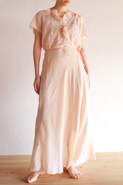 1920s–1930s Swiss Silk Lingerie Dress