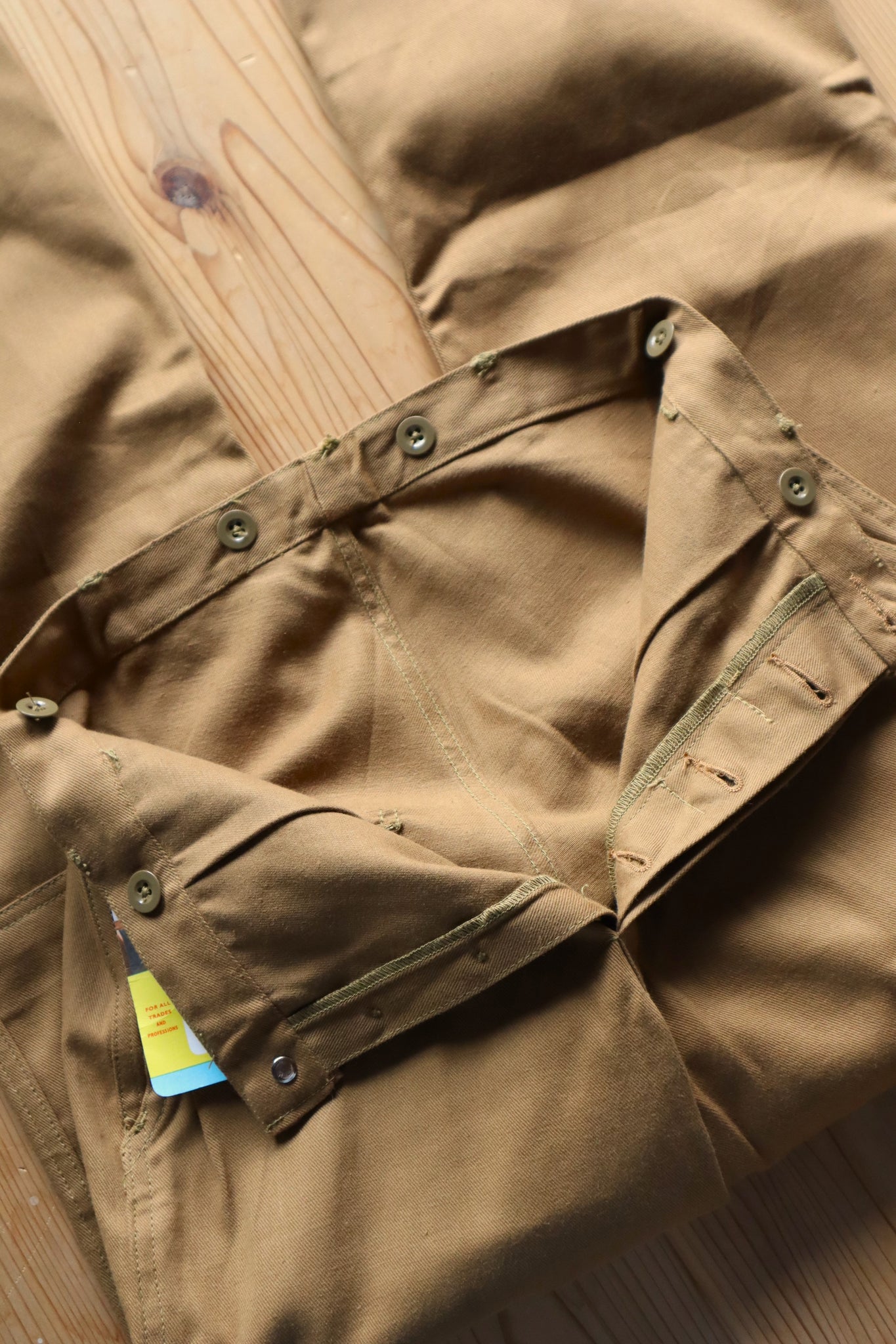 1960s British Deadstock Cotton Work Trousers “Pexwear” Made in U.K