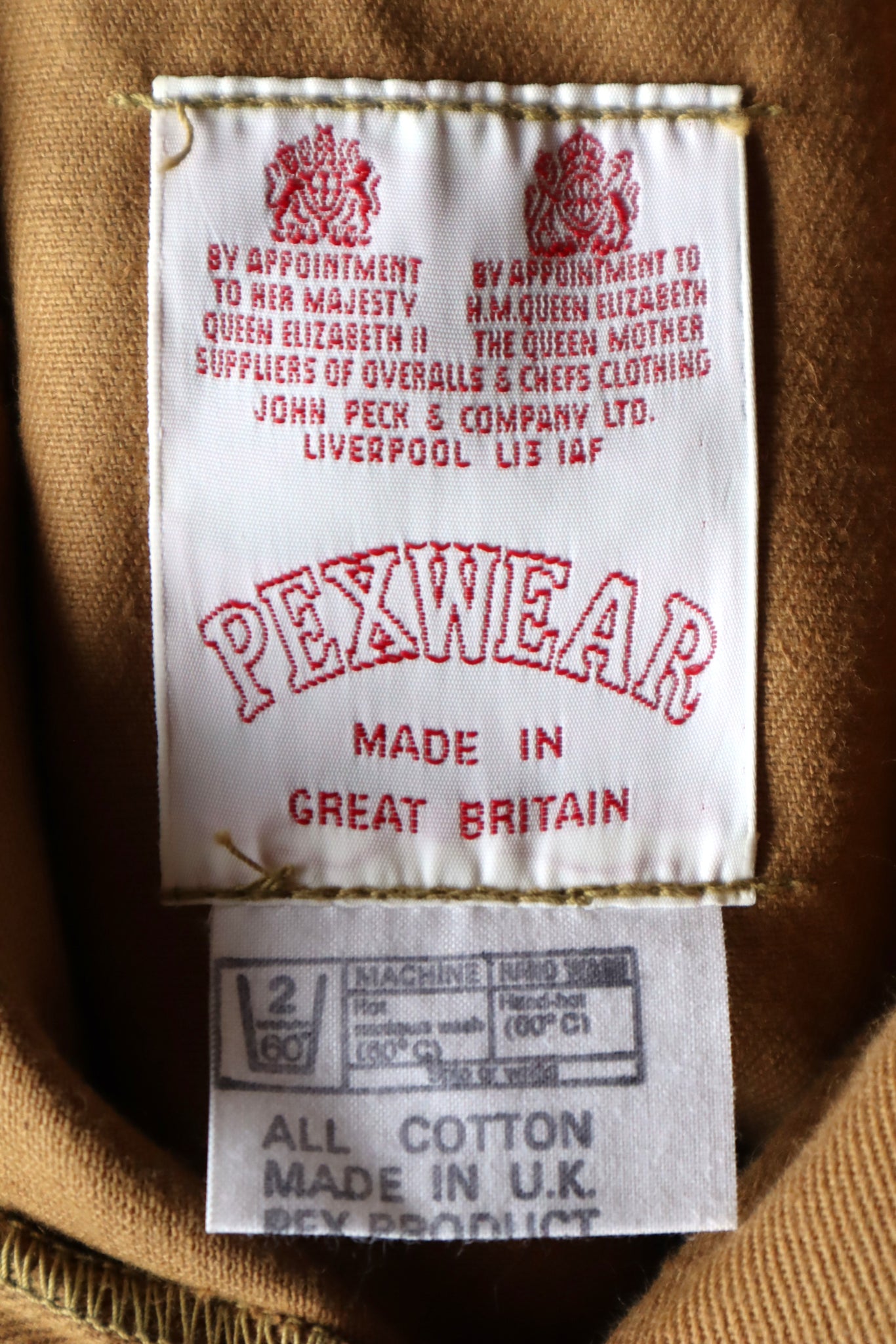 1960s British Deadstock Cotton Work Trousers “Pexwear” Made in U.K