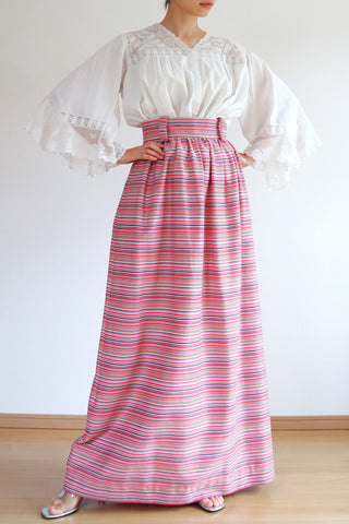 70s Vintage Anne Fogarty Striped Skirt