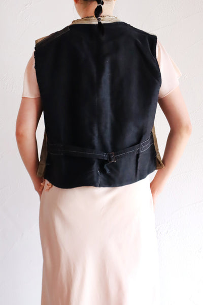 1930s-1940s Le Mont-Saint-Michel French Corduroy Work Vest