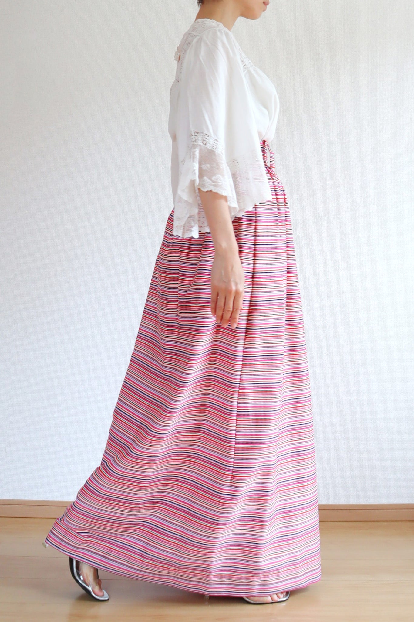 70s Vintage Anne Fogarty Striped Skirt