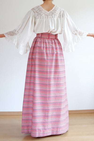70s Vintage Anne Fogarty Striped Skirt