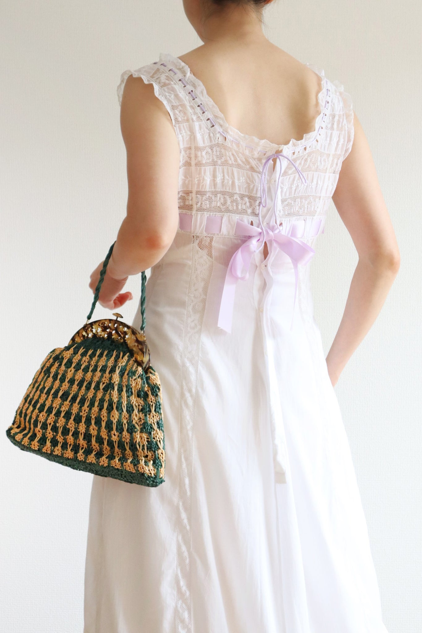 1940s Raffia Handbag