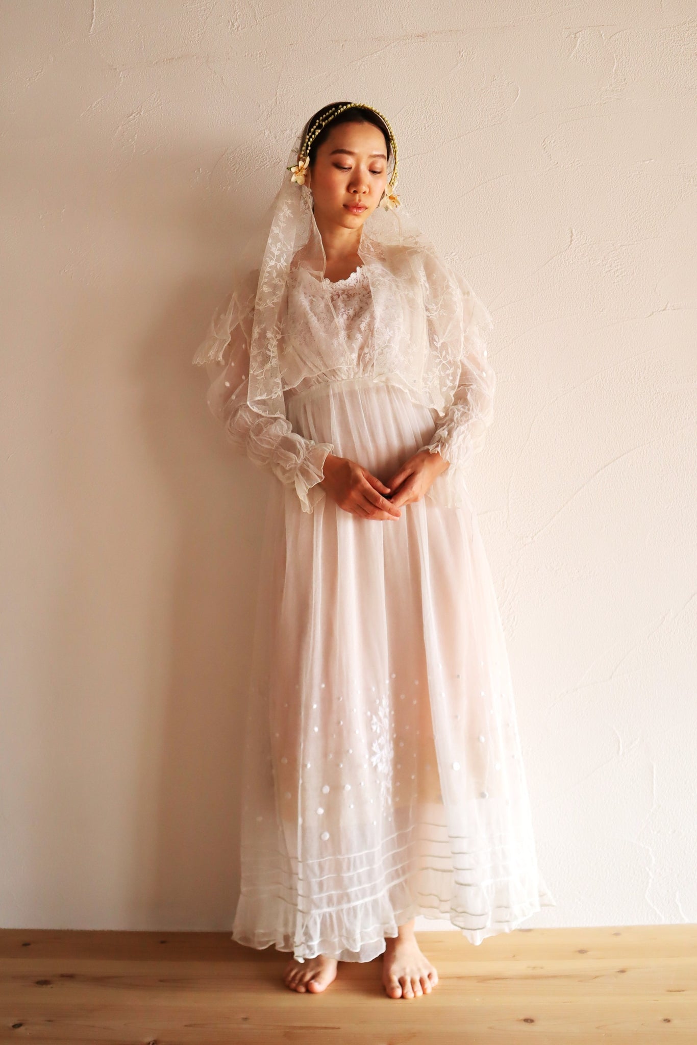 1920s French Orange Blossom Bridal Parure Set in Original Box