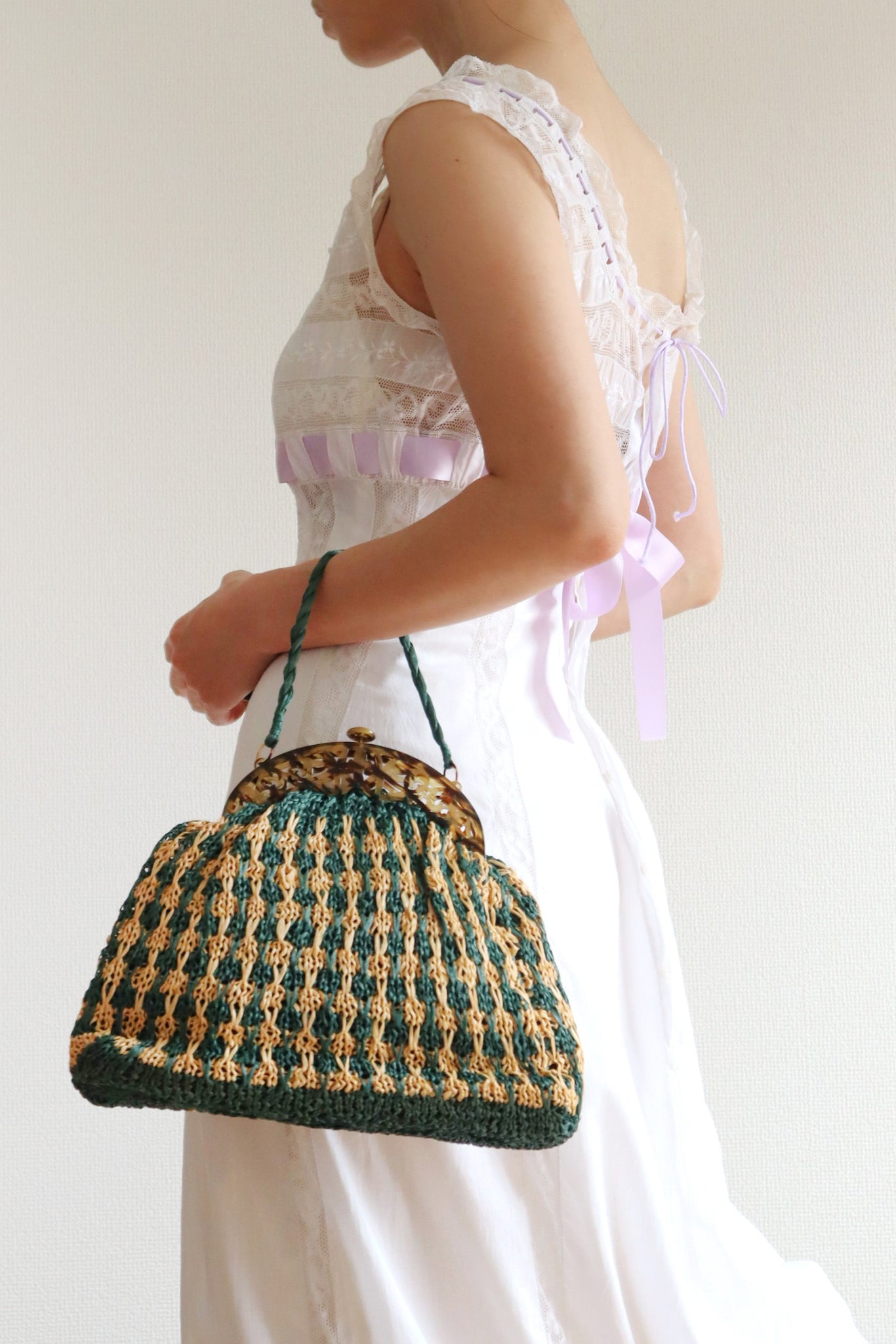 1940s Raffia Handbag