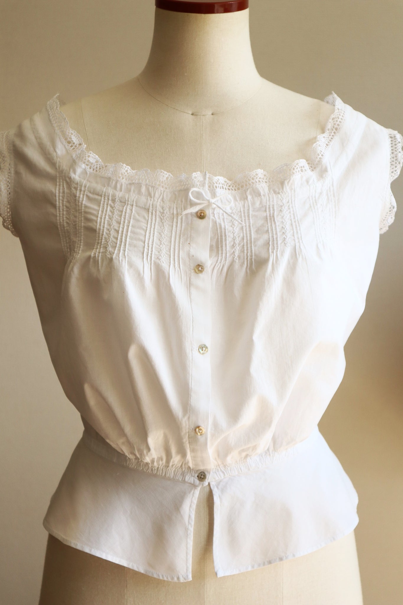 1910s Hand Sewn Corset Cover