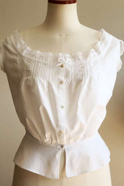 1910s Hand Sewn Corset Cover