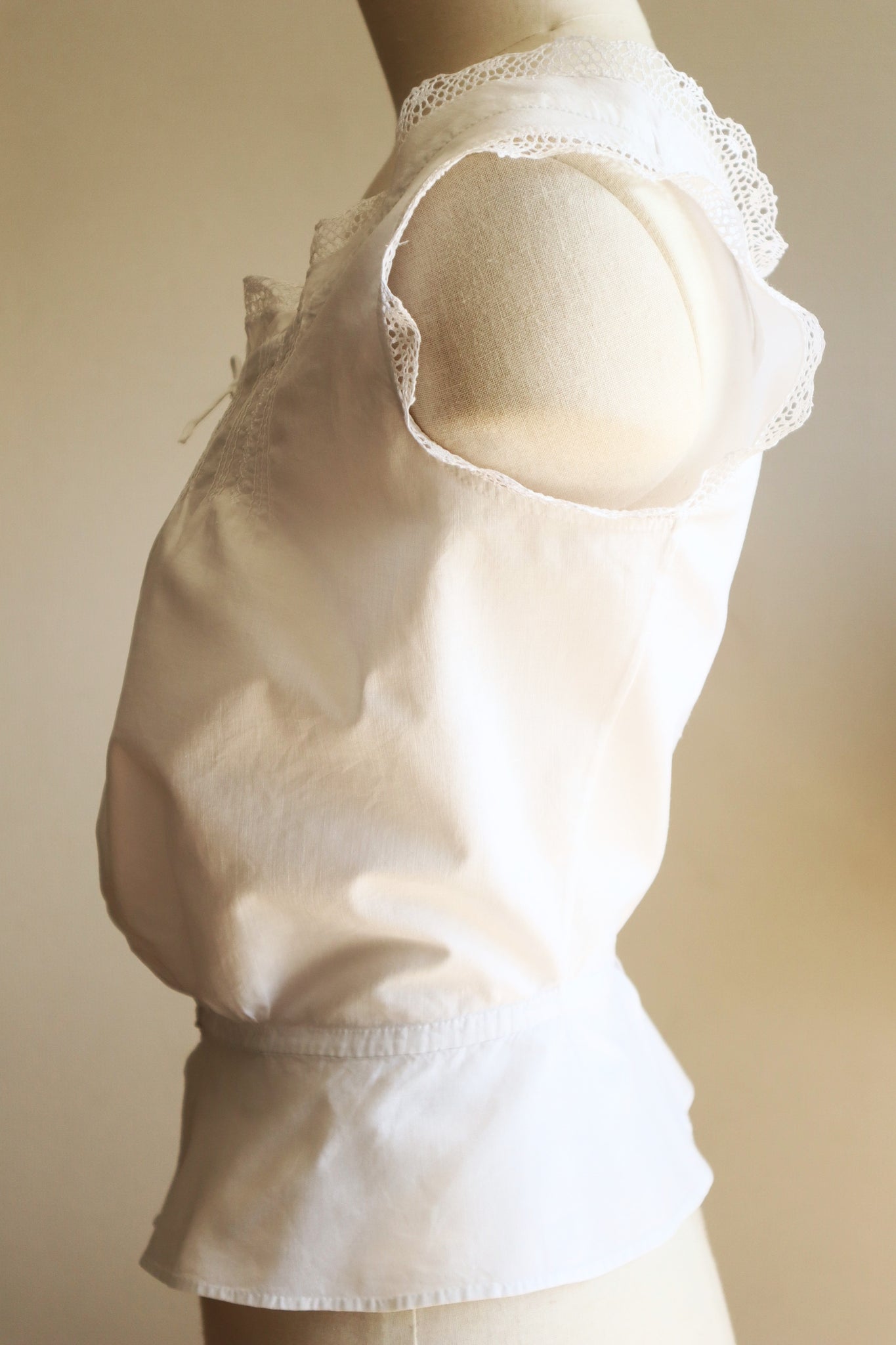 1910s Hand Sewn Corset Cover
