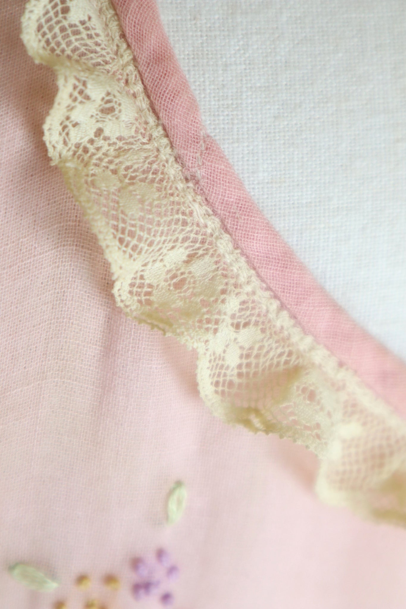 1920s~1930s Pale Pink Cotton Dress