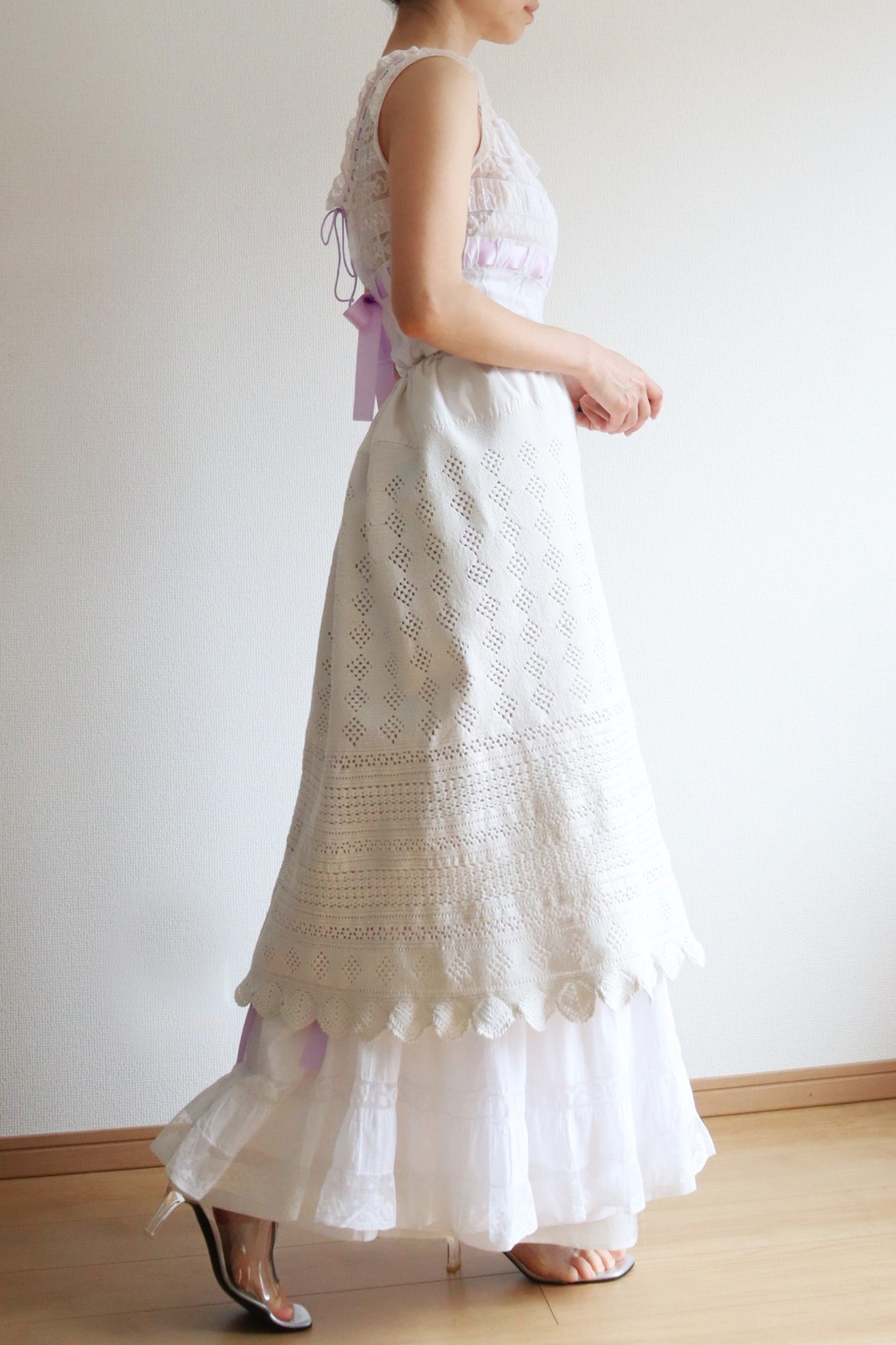 1920s French Hand Crochet Skirt