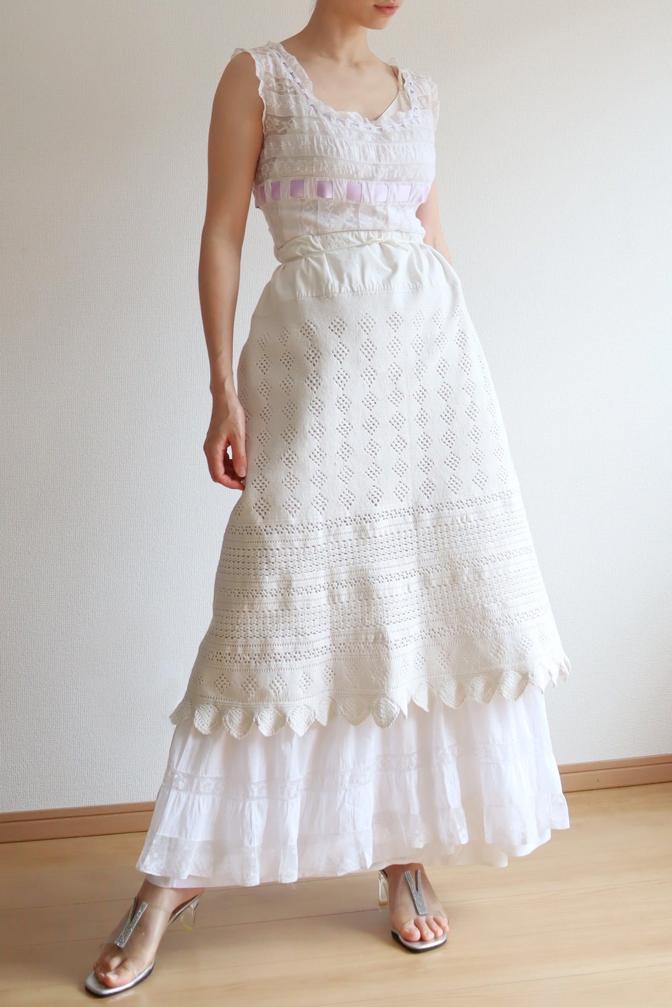 1920s French Hand Crochet Skirt