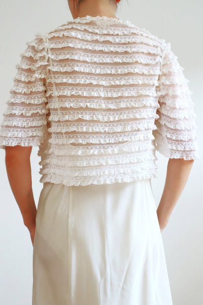 1910s Ruffled Lace Bolero