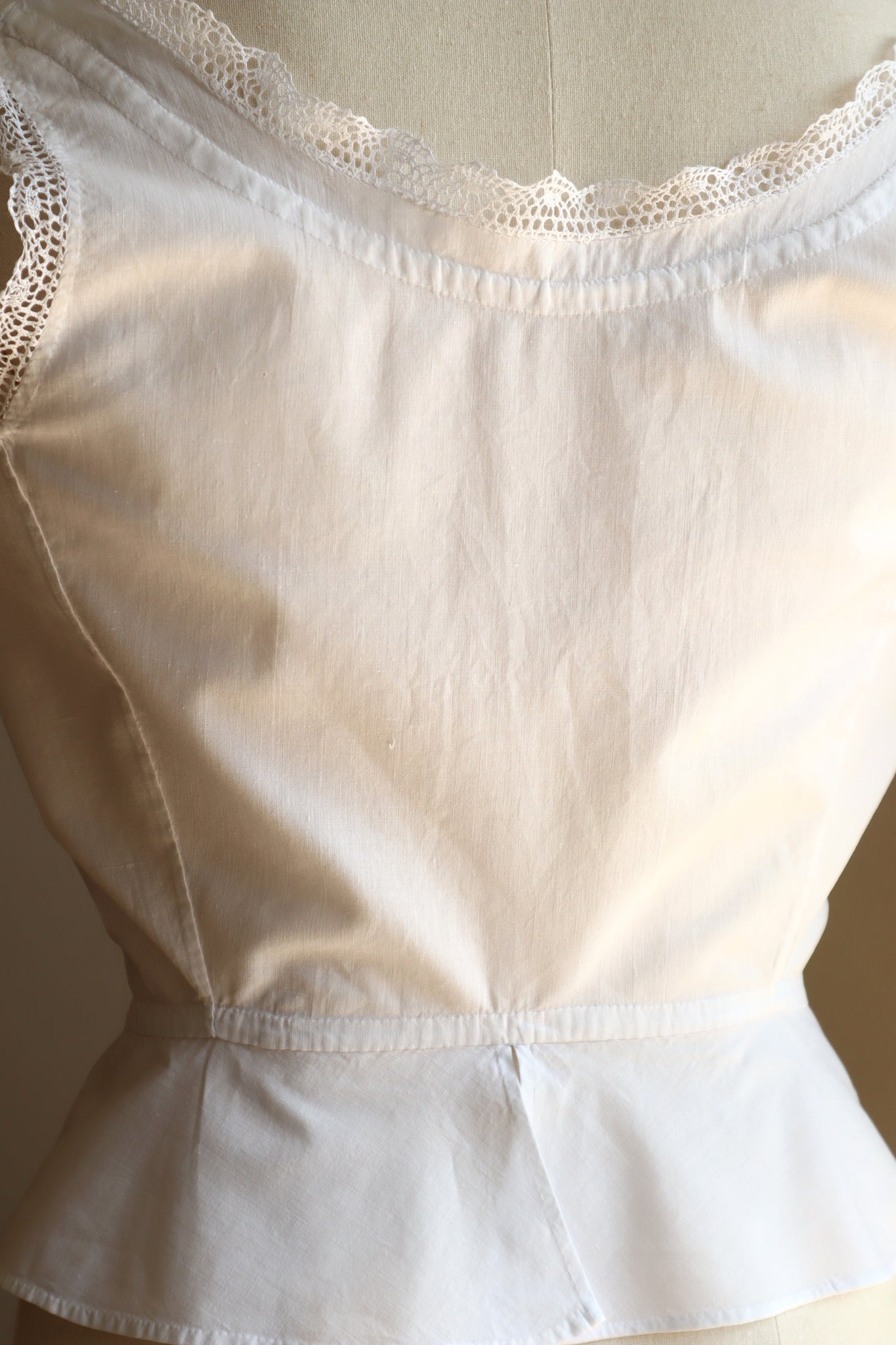 1910s Hand Sewn Corset Cover