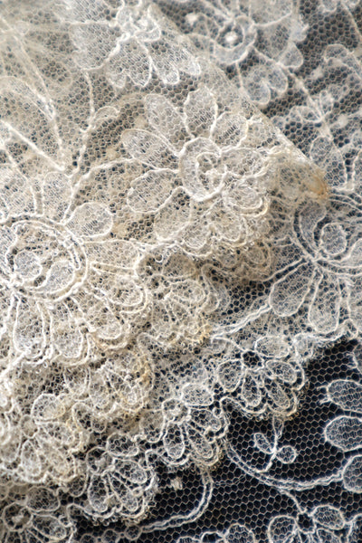 Late 19th Century Machine-Embroidered Net Lace Border (313cm)