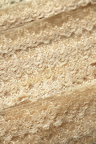 1900s Cotton Tulle Lace Trim on Original Merchant Card
