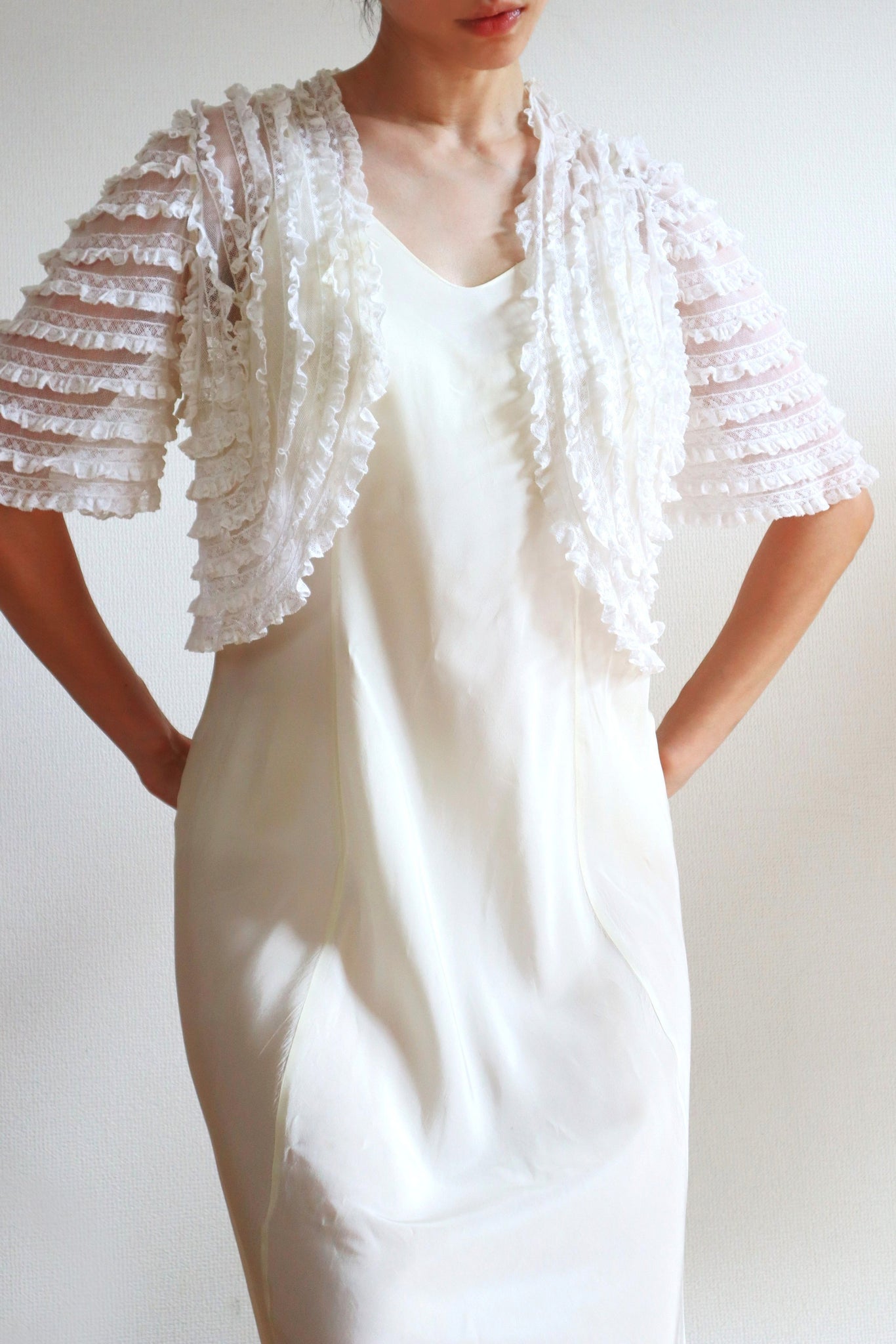 1910s Ruffled Lace Bolero