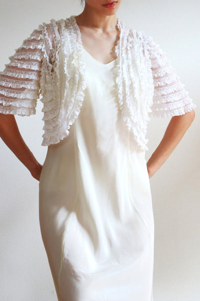 1910s Ruffled Lace Bolero