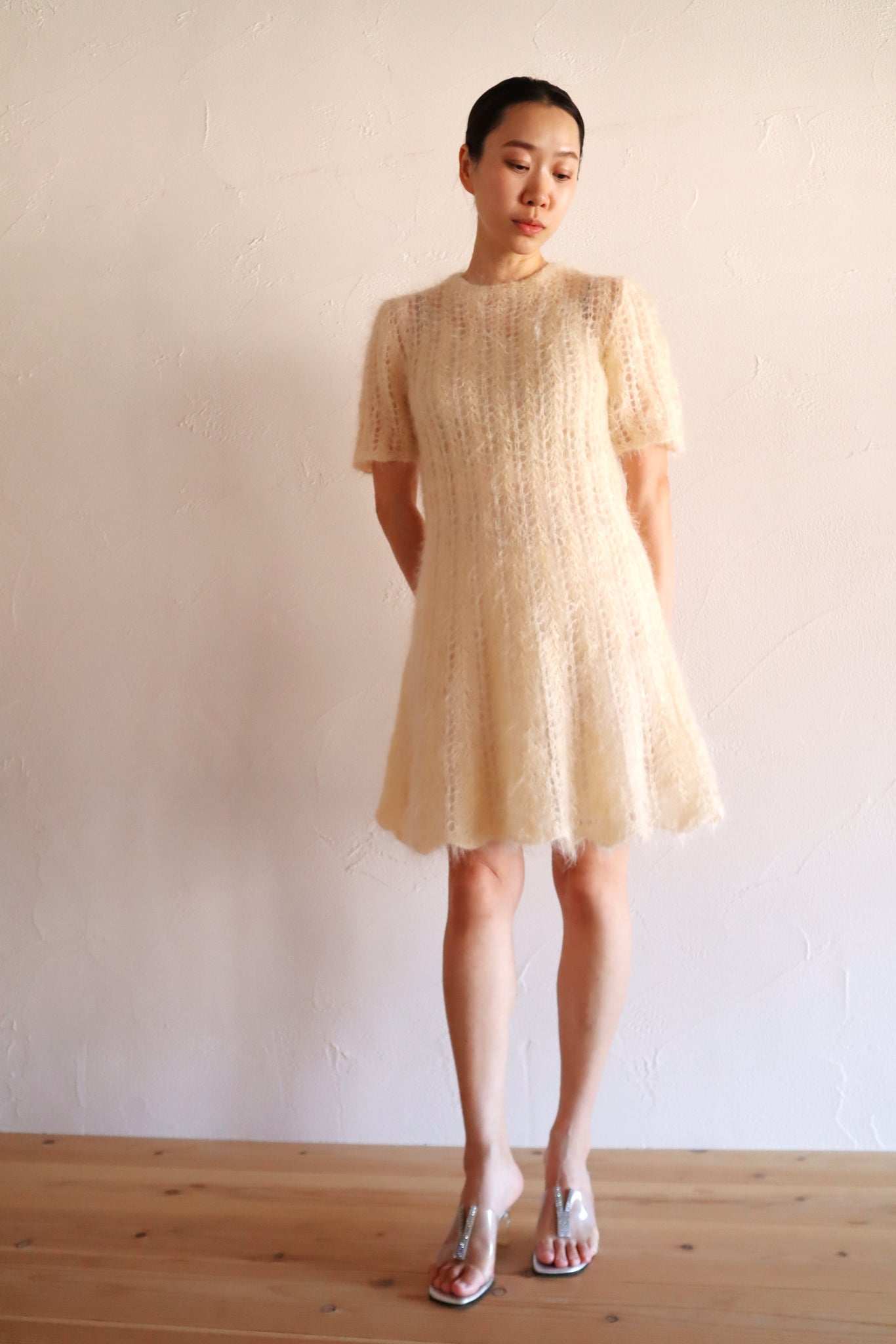 1960s Sally Levison Hand-Knit Mohair Dress