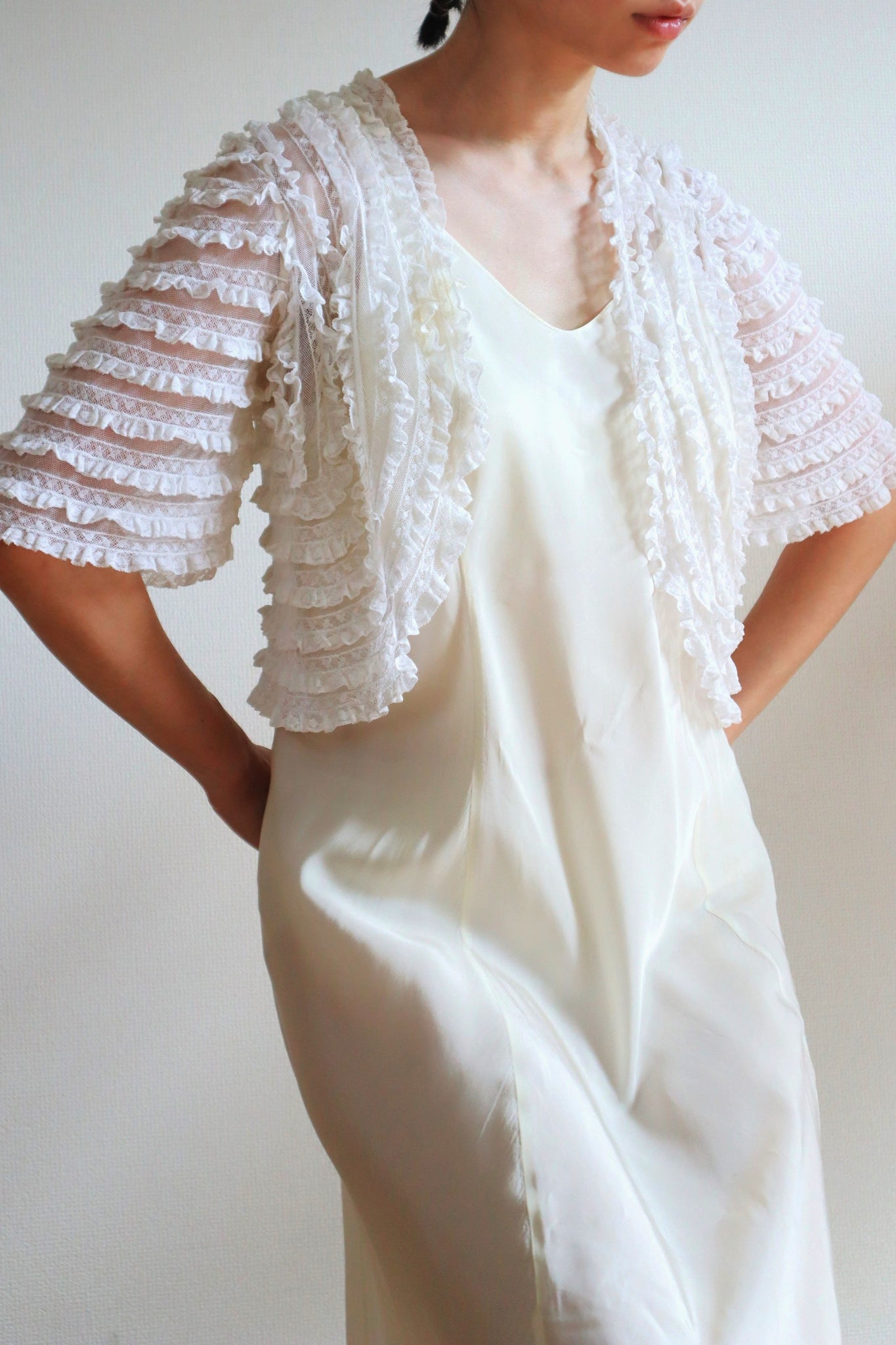 1910s Ruffled Lace Bolero