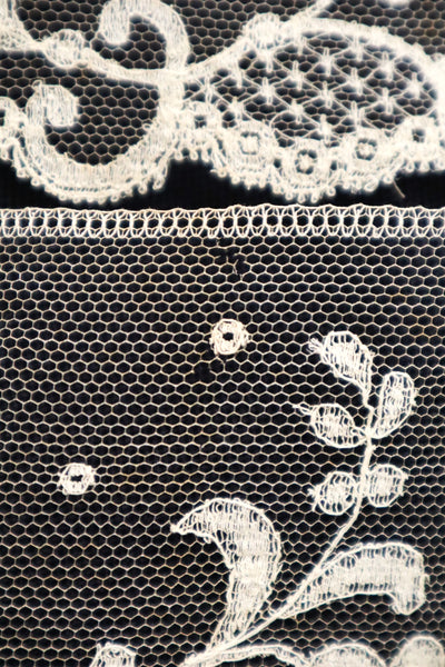 1910s–1920s French Bobbinet Tulle Lace Trim (370cm)