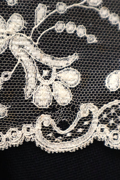 1910s–1920s French Bobbinet Tulle Lace Trim (370cm)