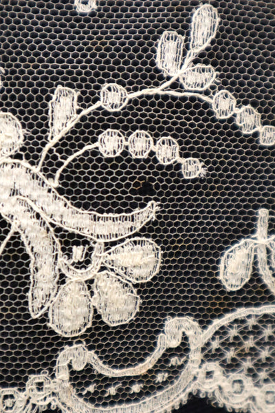 1910s–1920s French Bobbinet Tulle Lace Trim (370cm)