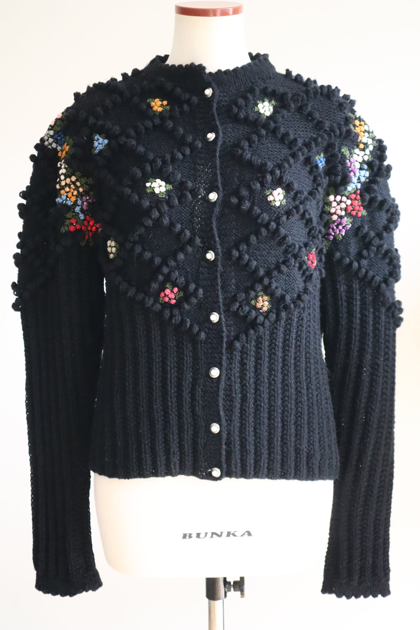 80s Black Austrian Cardigan