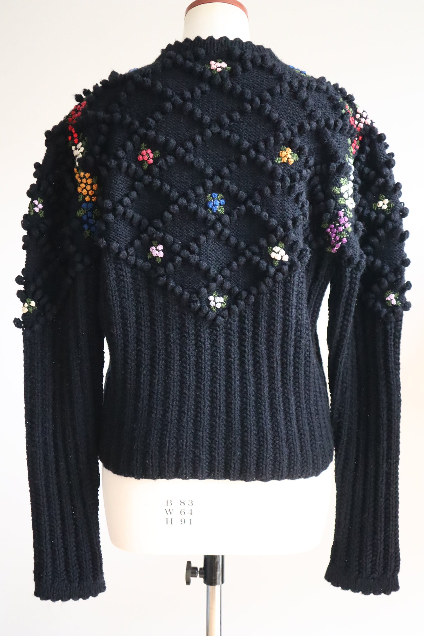 80s Black Austrian Cardigan