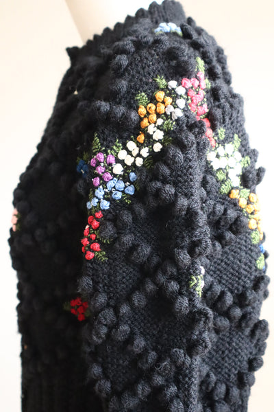 80s Black Austrian Cardigan