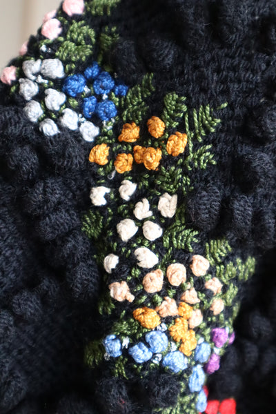 80s Black Austrian Cardigan