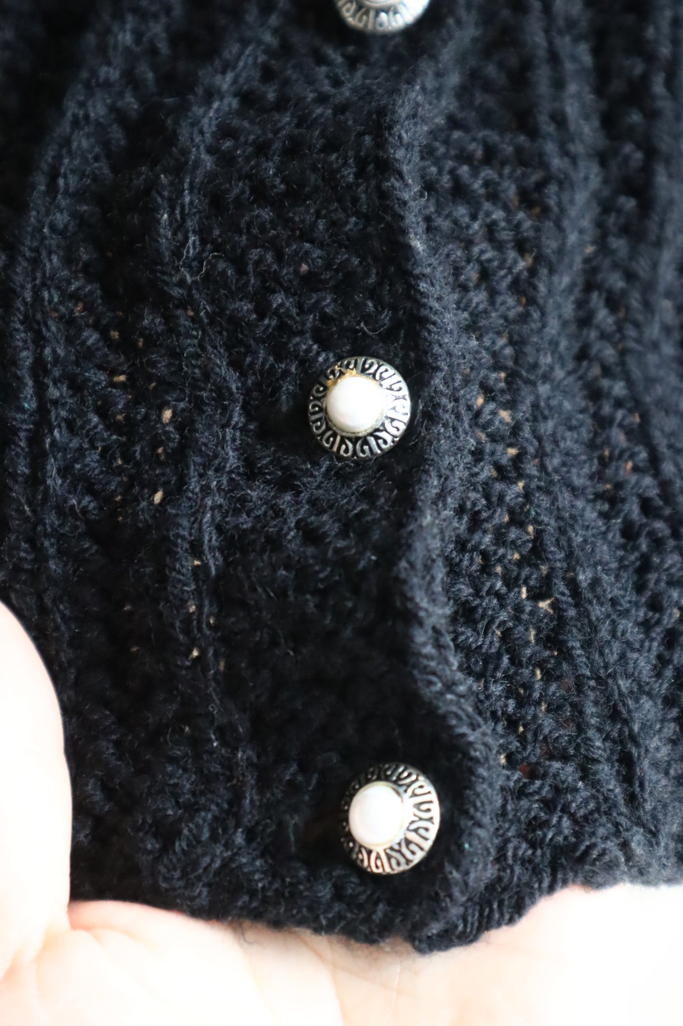 80s Black Austrian Cardigan