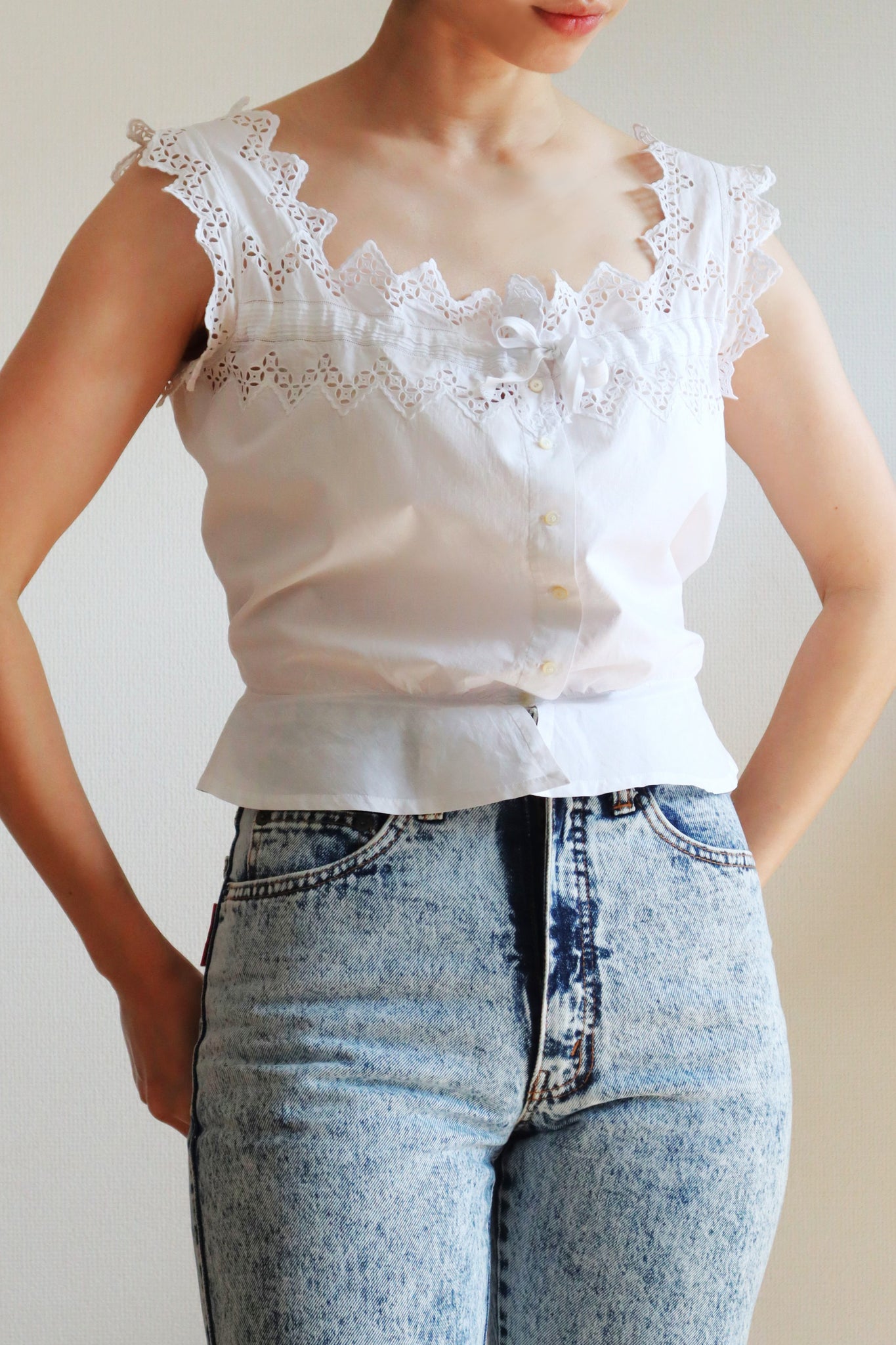 1910s Pointed Edge Corset Cover