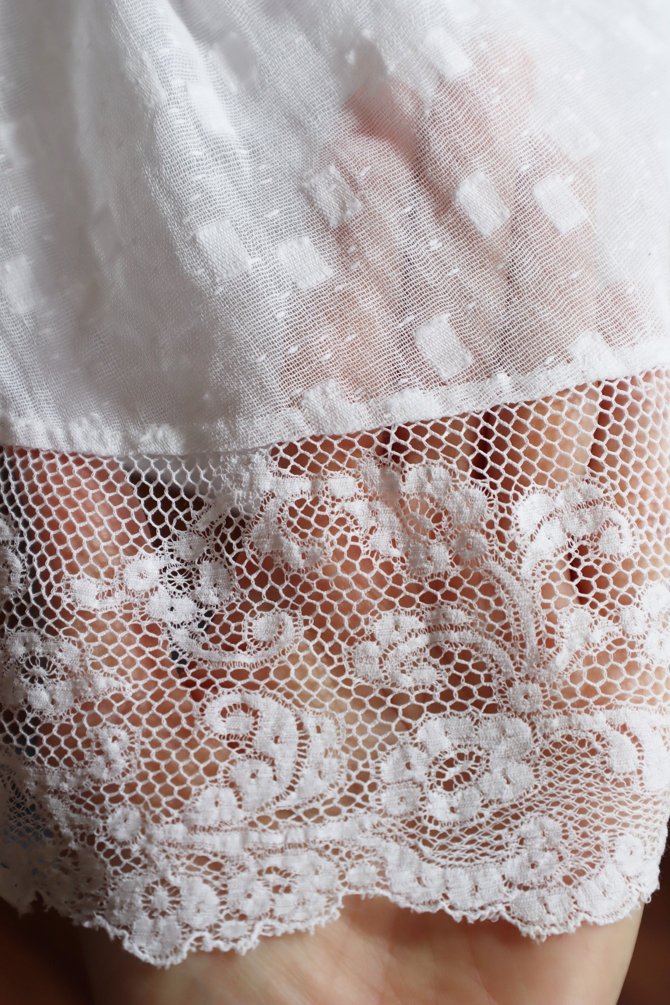 1910s Cotton Tiered Skirt
