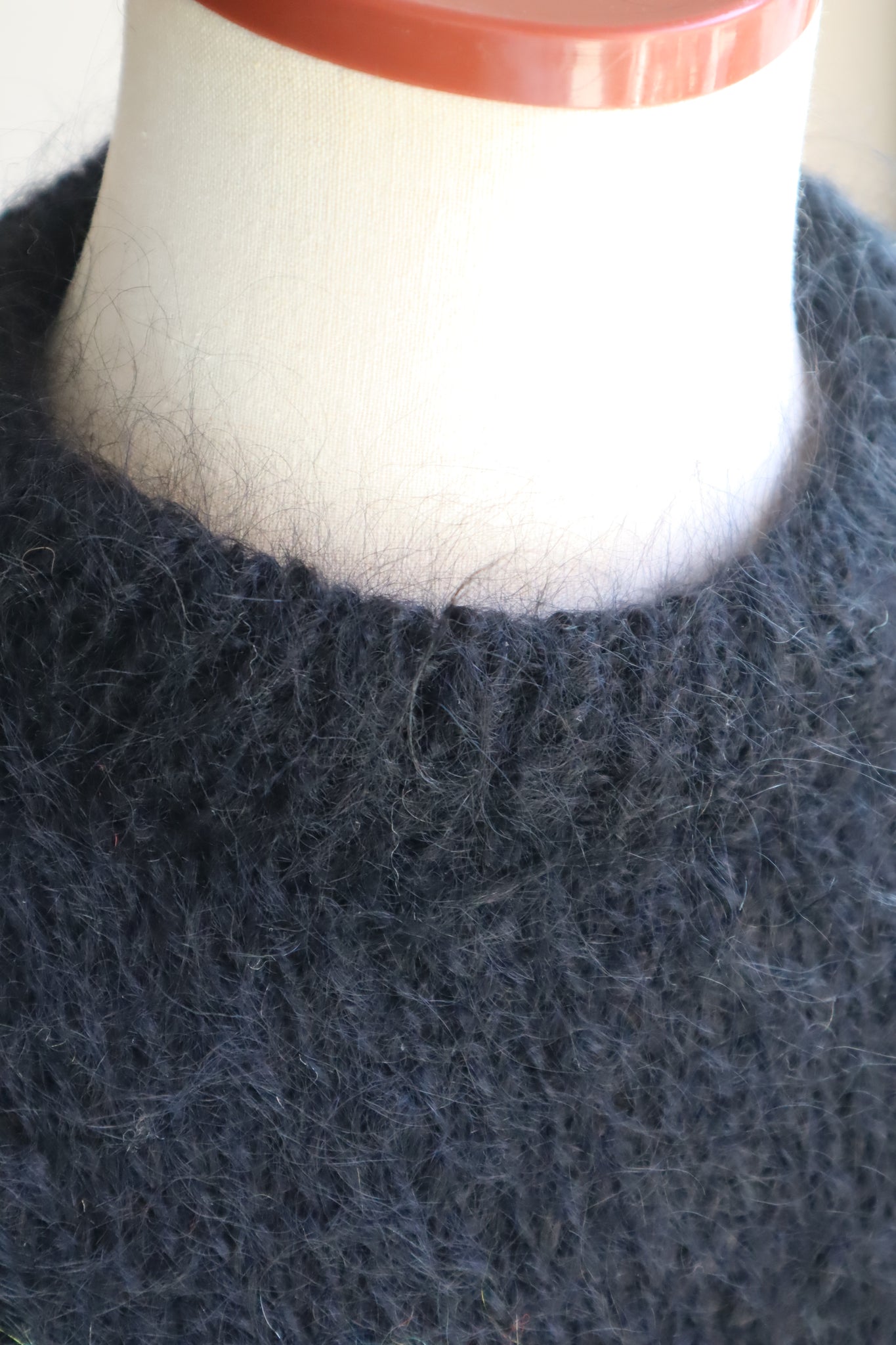 80s Hand Knit Owl Mohair Sweater
