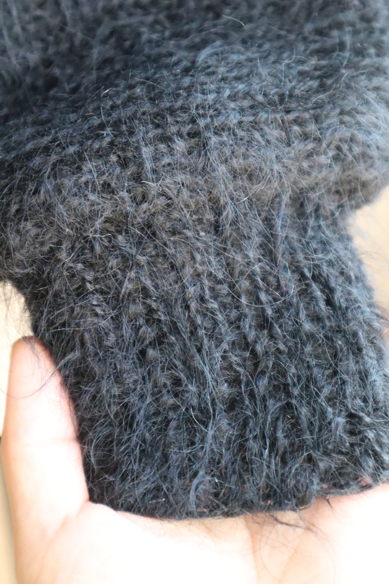 80s Hand Knit Owl Mohair Sweater