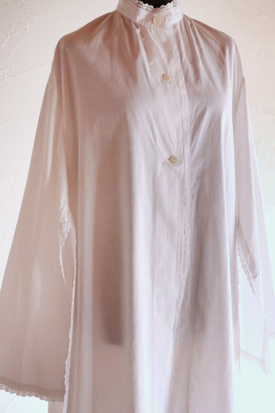 1900s-1910s Edwardian Cotton Lawn Dressing Gown