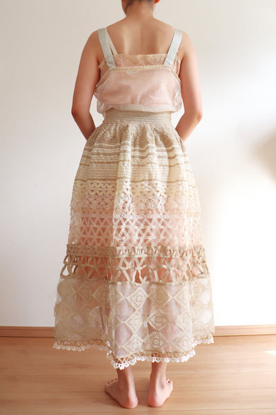 Handmade Antique Lace Skirt
