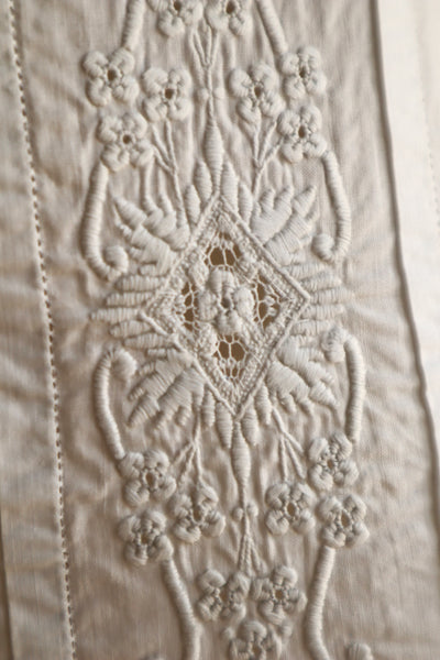 1900s Hand Embroidered Whitework Cotton Blouse with Monogram