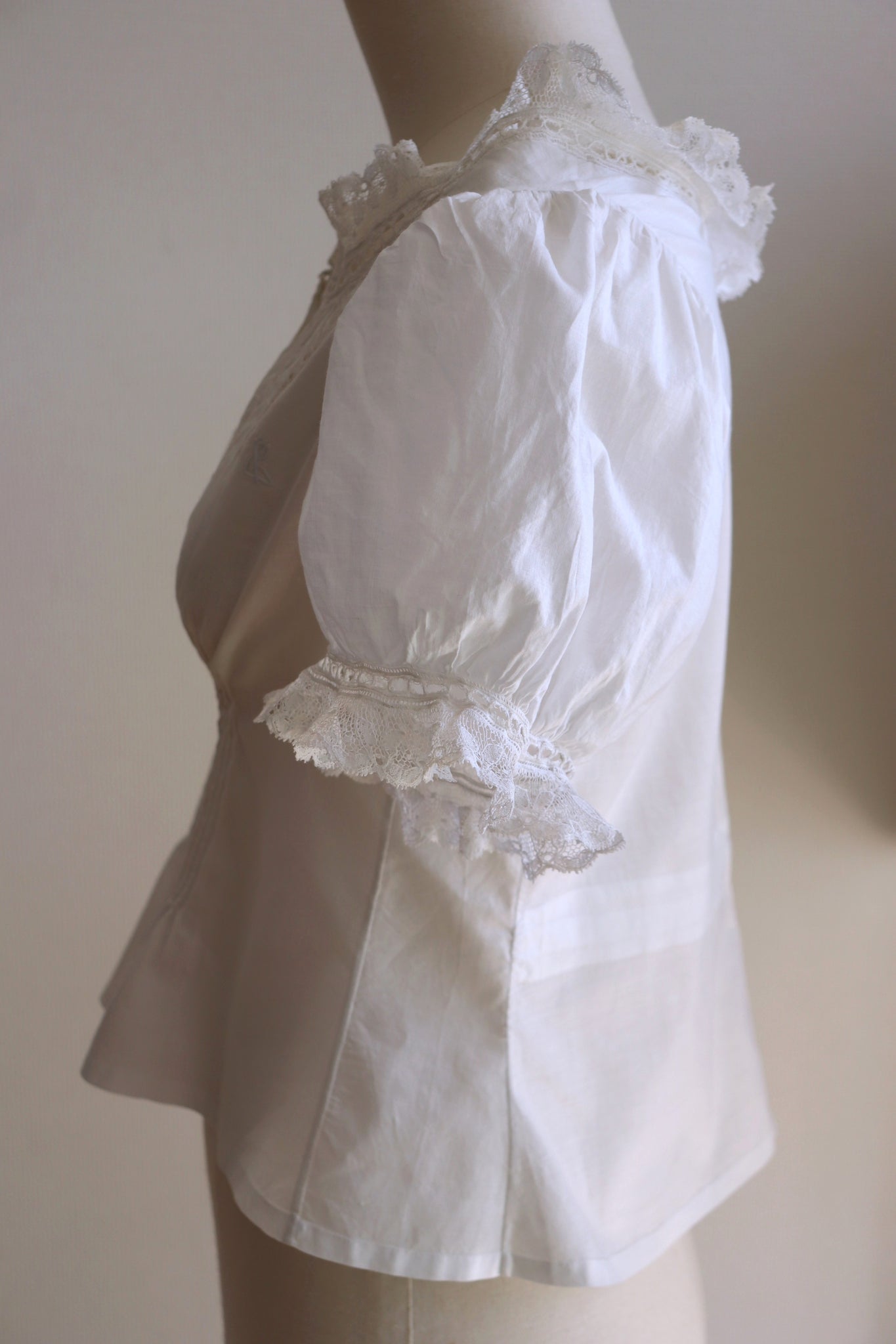 1900s Puffed Sleeve Corset Cover