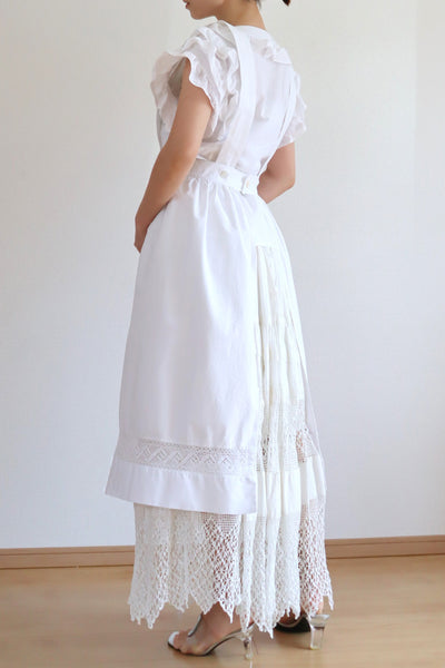 1900s French Antique Apron Dress
