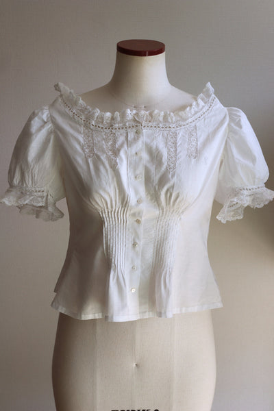 1900s Puffed Sleeve Corset Cover