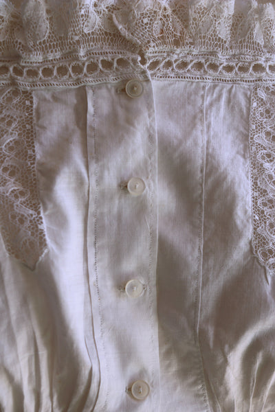 1900s Puffed Sleeve Corset Cover