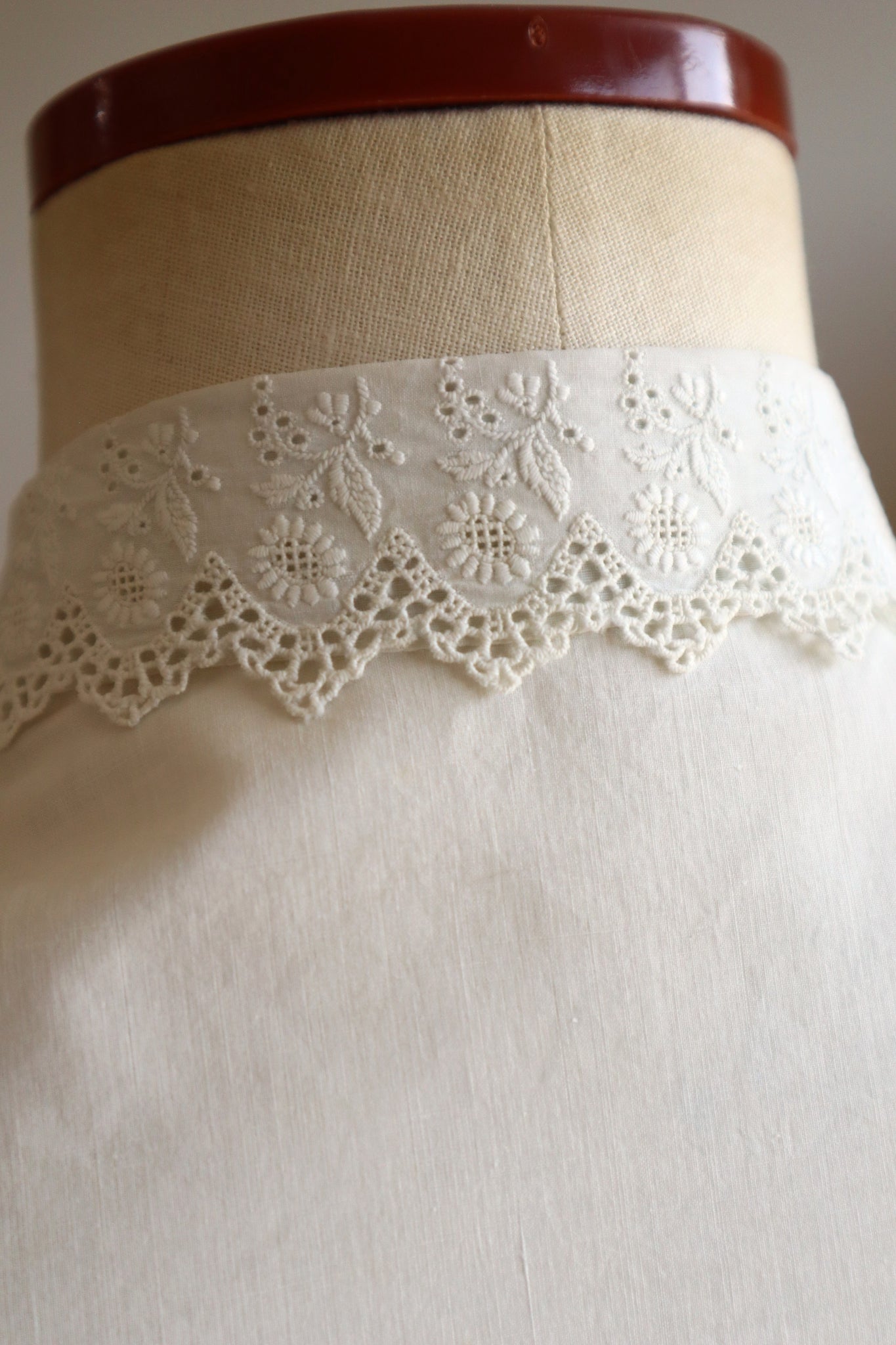 1900s Hand Embroidered Whitework Cotton Blouse with Monogram