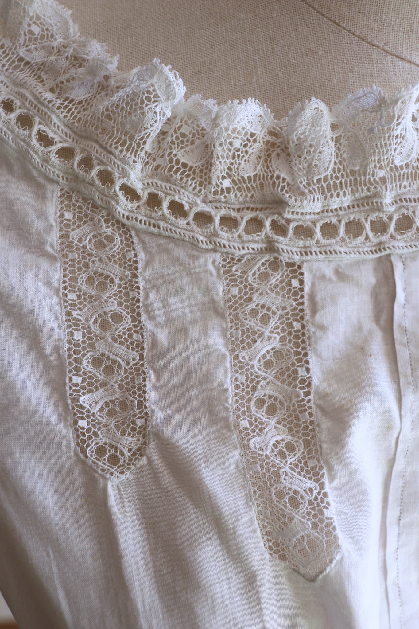 1900s Puffed Sleeve Corset Cover
