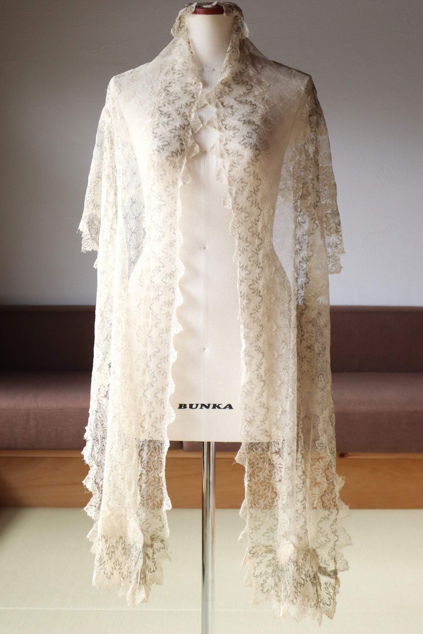 19th Metallic Knit Lace Shawl