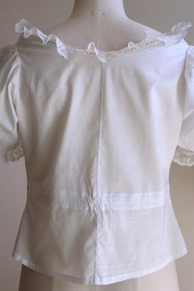 1900s Puffed Sleeve Corset Cover