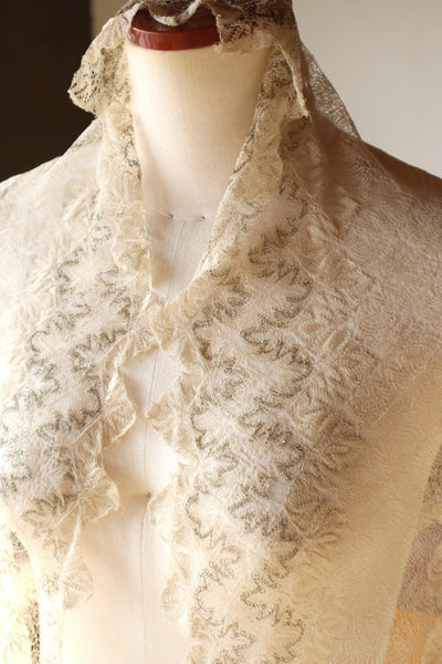 19th Metallic Knit Lace Shawl